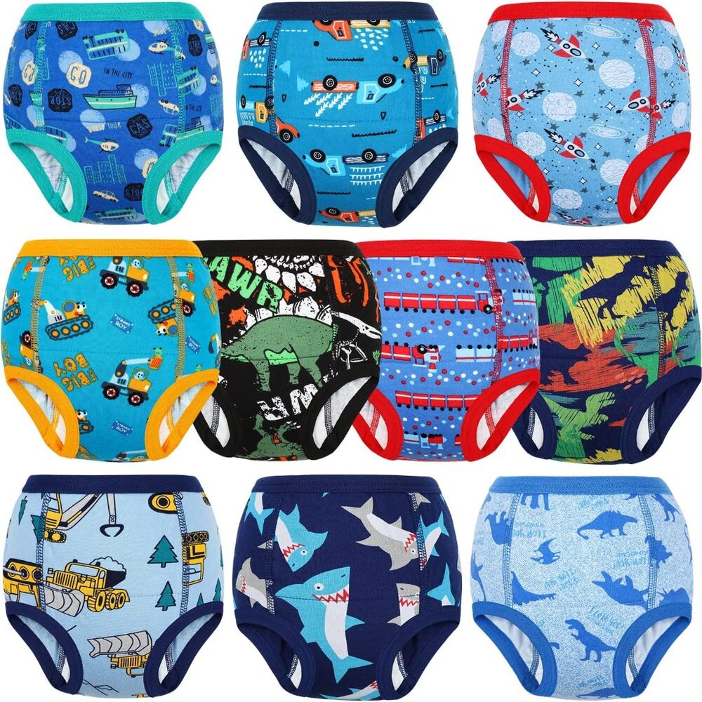 Reusable Cotton Potty Training Pants – 10 Pack for Easy Toddler Transition 2T-9T
